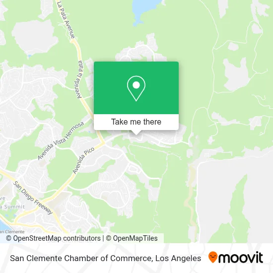 San Clemente Chamber of Commerce map