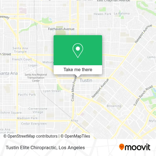 Tustin Elite Chiropractic map