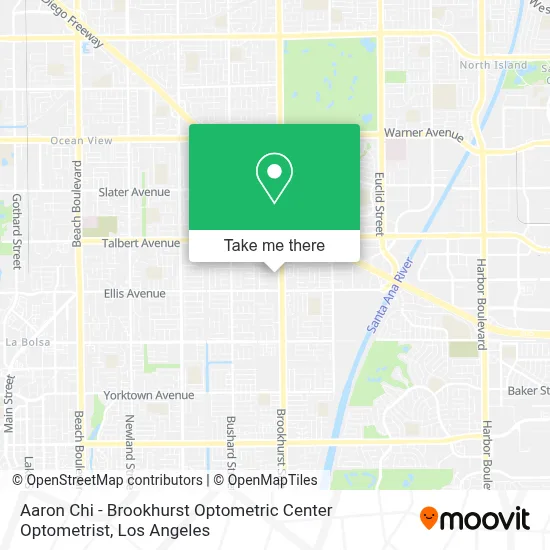 Aaron Chi - Brookhurst Optometric Center Optometrist map
