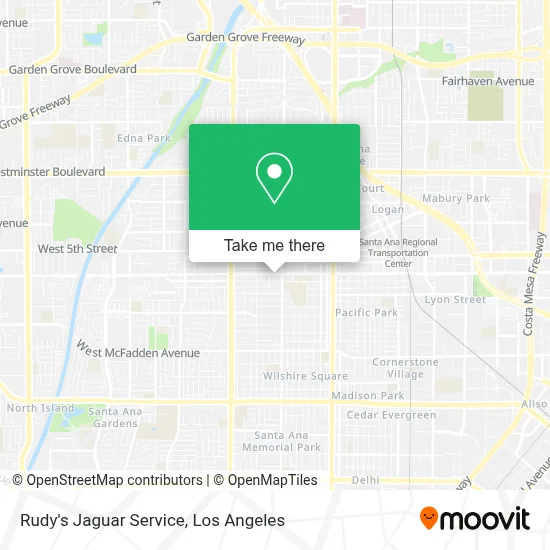 Rudy's Jaguar Service map