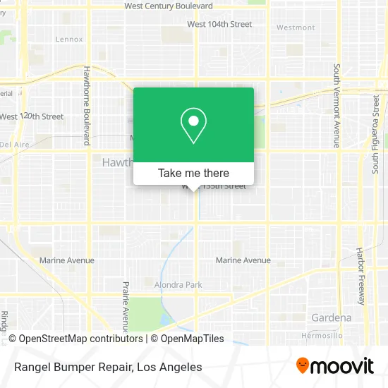Rangel Bumper Repair map