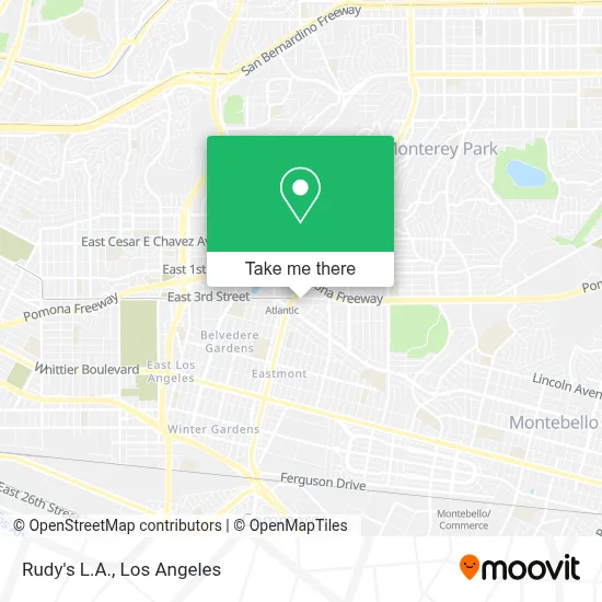 Rudy's L.A. map