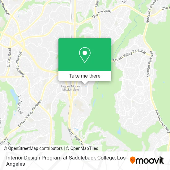 Interior Design Program at Saddleback College map