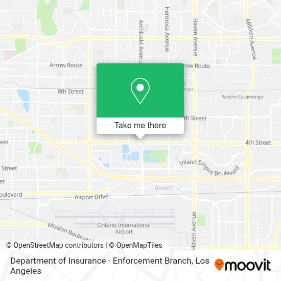 Department of Insurance - Enforcement Branch map