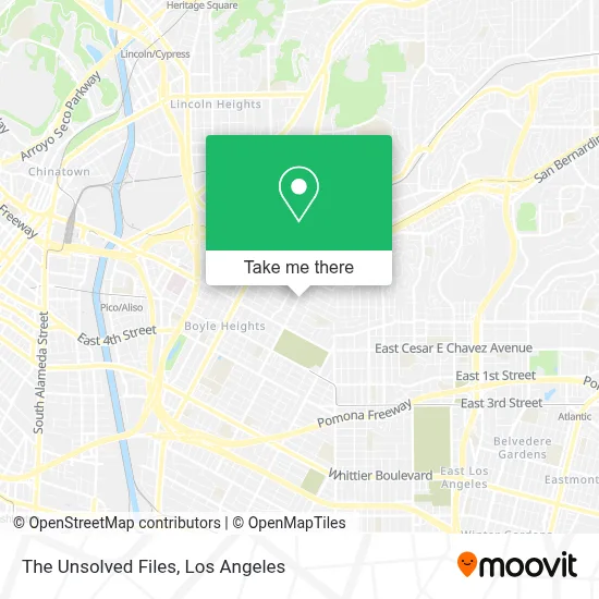The Unsolved Files map
