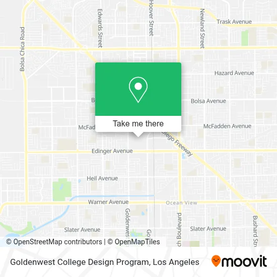 Goldenwest College Design Program map