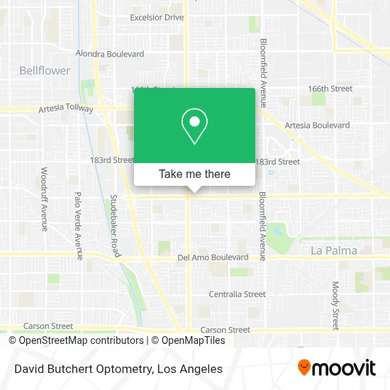 David Butchert Optometry map