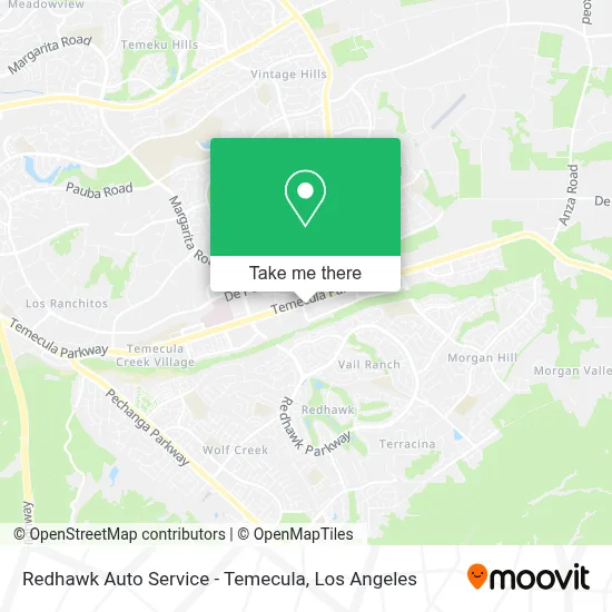Redhawk Auto Service - Temecula map
