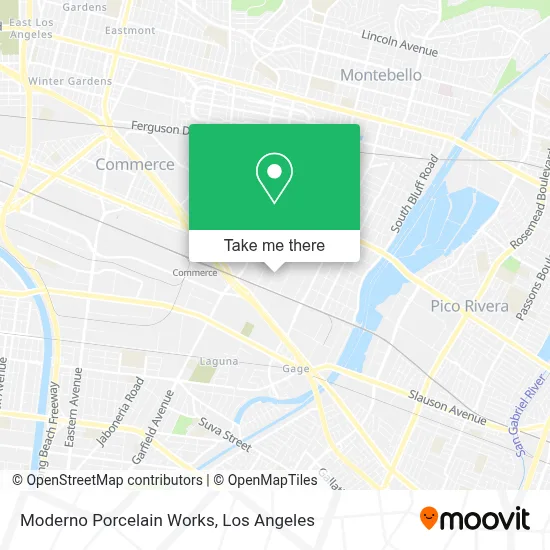 Moderno Porcelain Works map