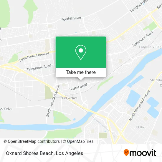 Oxnard Shores Beach map