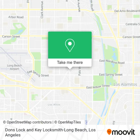 Dons Lock and Key Locksmith-Long Beach map