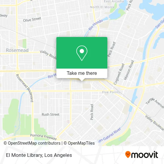 El Monte Library map