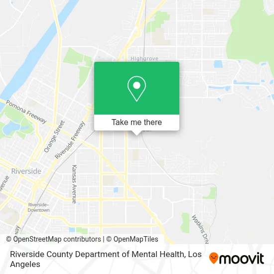 Riverside County Department of Mental Health map