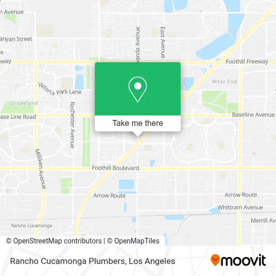 Rancho Cucamonga Plumbers map
