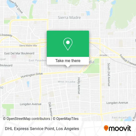 DHL Express Service Point map