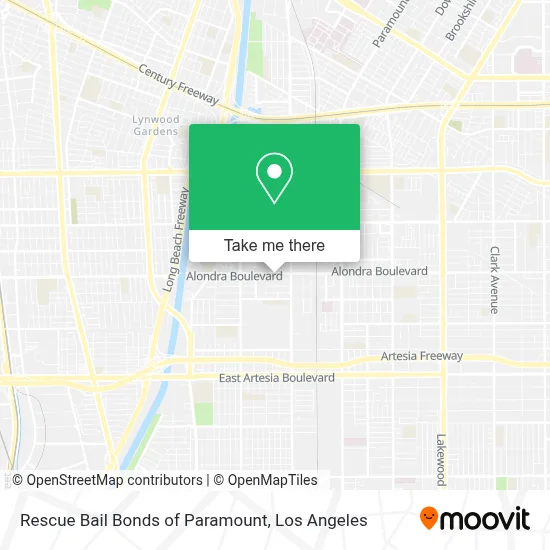 Rescue Bail Bonds of Paramount map