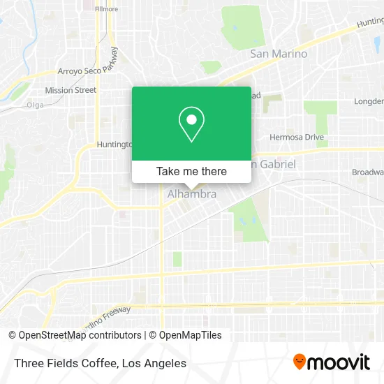 Three Fields Coffee map