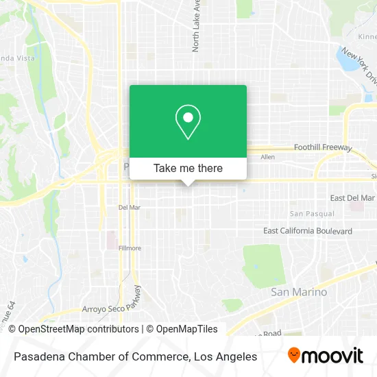Pasadena Chamber of Commerce map