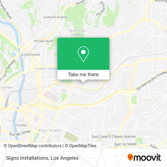 Signs Installations map
