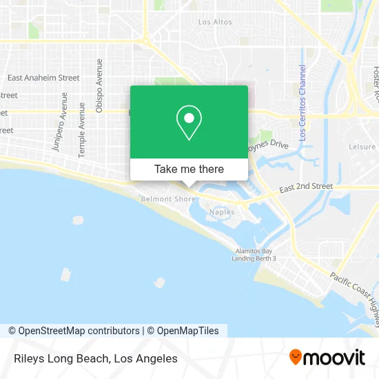 Rileys Long Beach map