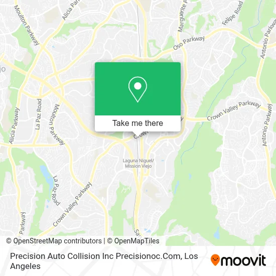 Precision Auto Collision Inc Precisionoc.Com map