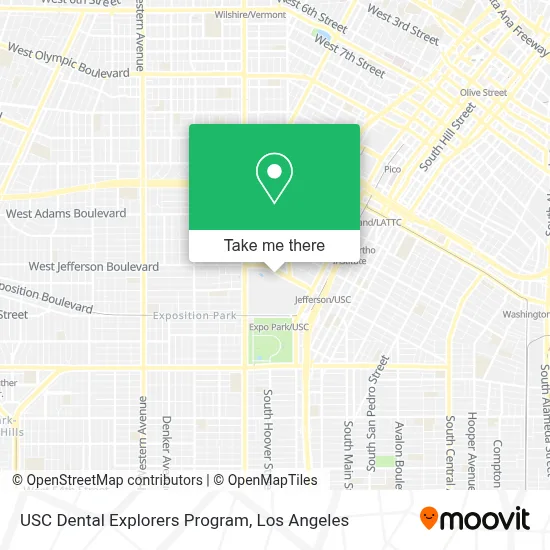 USC Dental Explorers Program map
