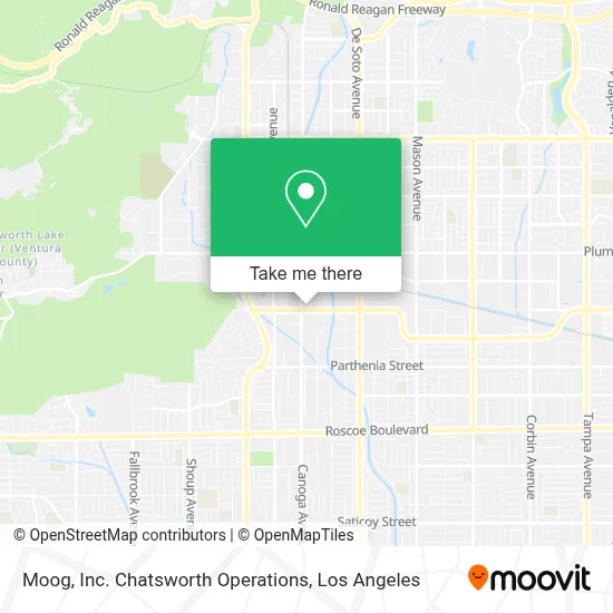 Moog, Inc. Chatsworth Operations map