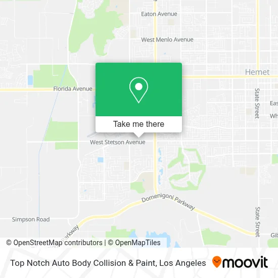 Top Notch Auto Body Collision & Paint map
