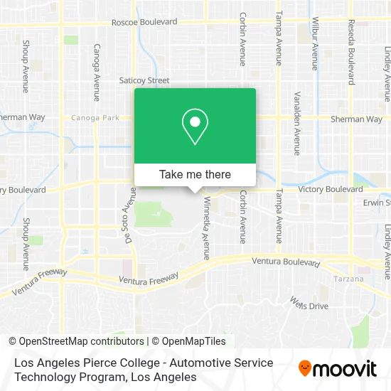 Los Angeles Pierce College - Automotive Service Technology Program map