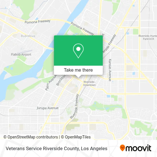 Veterans Service Riverside County map
