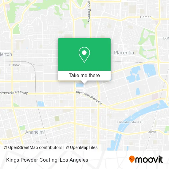 Kings Powder Coating map