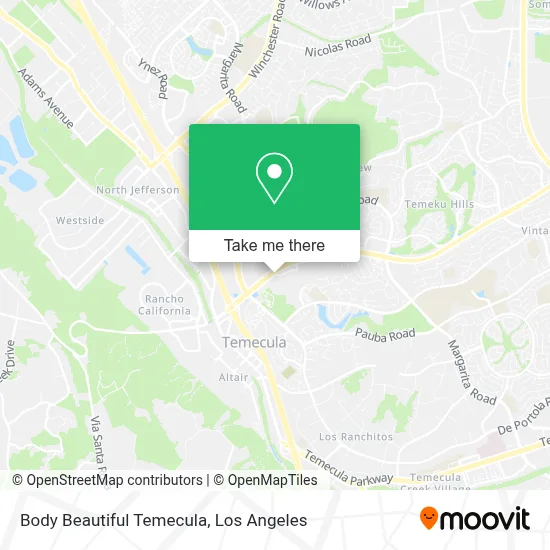 Body Beautiful Temecula map