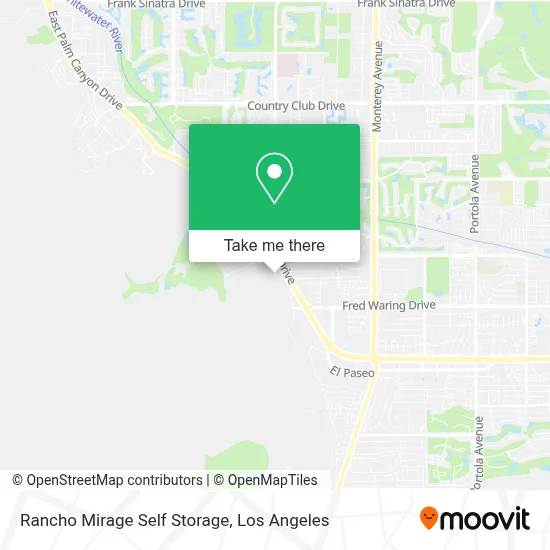 Rancho Mirage Self Storage map