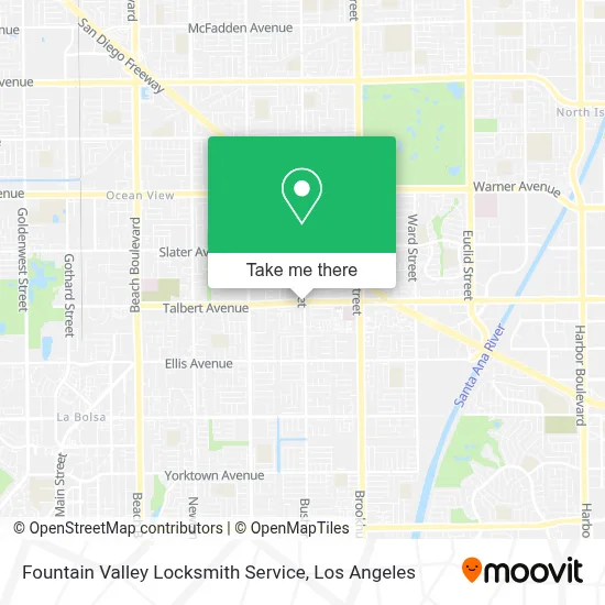 Fountain Valley Locksmith Service map