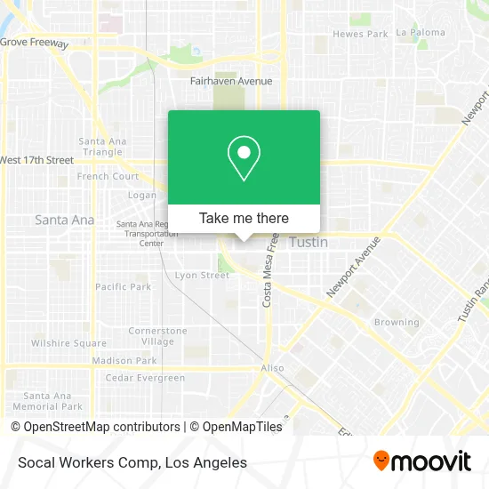 Socal Workers Comp map