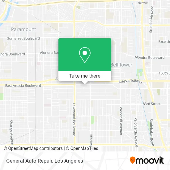 General Auto Repair map