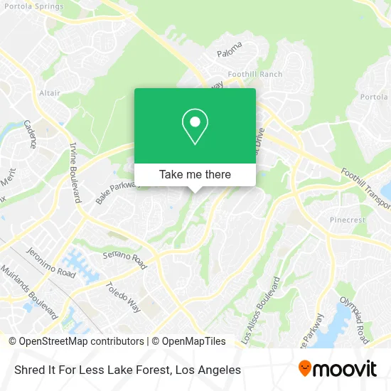 Shred It For Less Lake Forest map