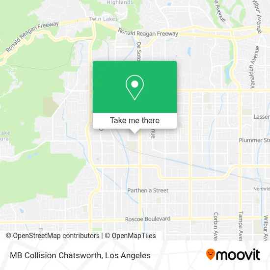 MB Collision Chatsworth map