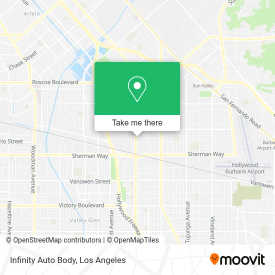 Infinity Auto Body map