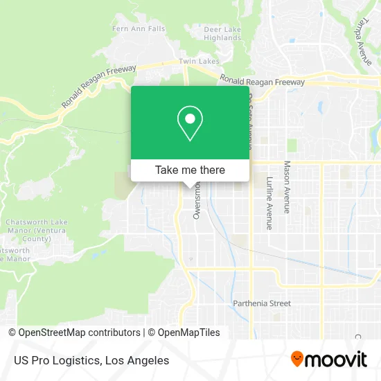 US Pro Logistics map