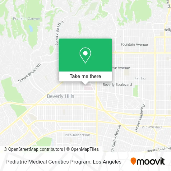 Pediatric Medical Genetics Program map