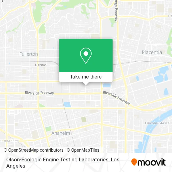 Olson-Ecologic Engine Testing Laboratories map