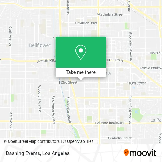 Dashing Events map