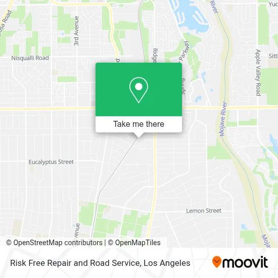 Risk Free Repair and Road Service map