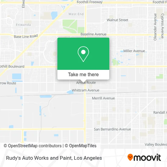 Rudy's Auto Works and Paint map
