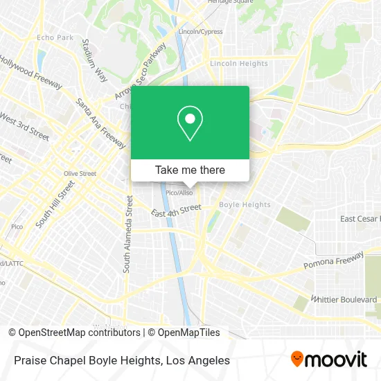 Praise Chapel Boyle Heights map