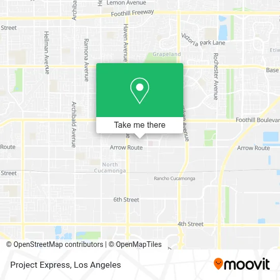 Project Express map