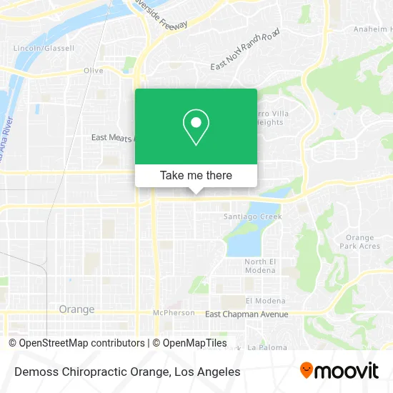 Demoss Chiropractic Orange map