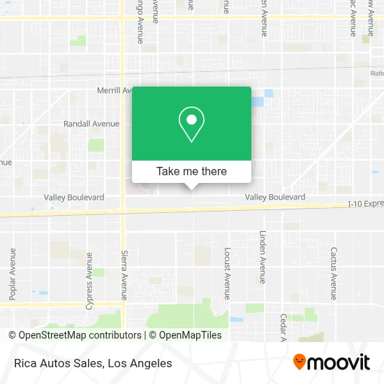 Rica Autos Sales map