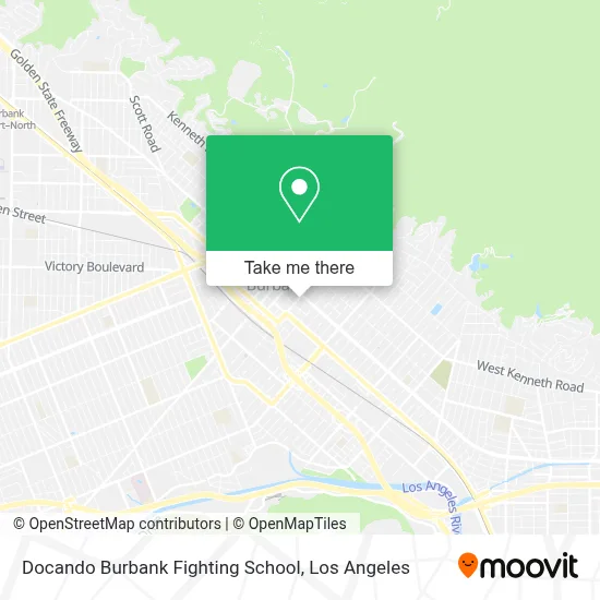 Docando Burbank Fighting School map